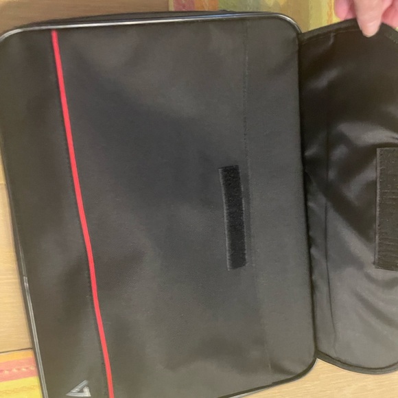 Black Laptop Bag with Red Accent - Picture 2 of 5